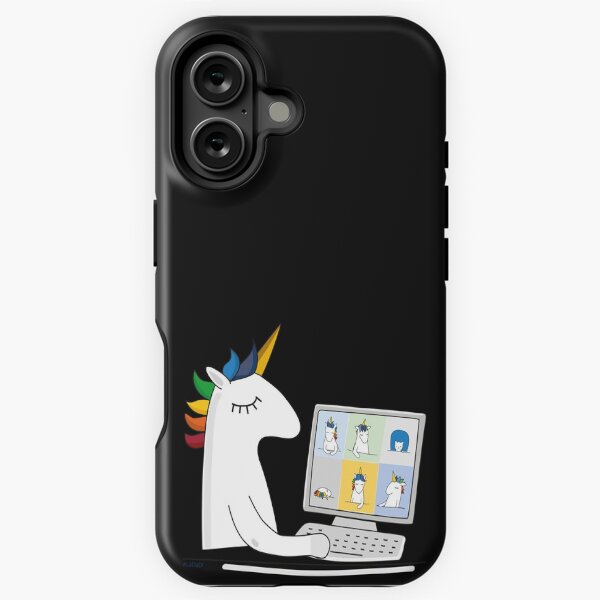 Videokonferenz Einhorn iPhone Robuste Hülle