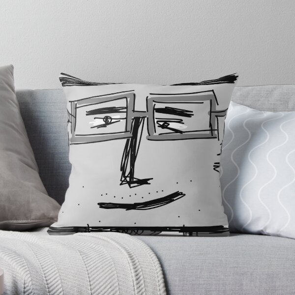 Geek bnw Throw Pillow