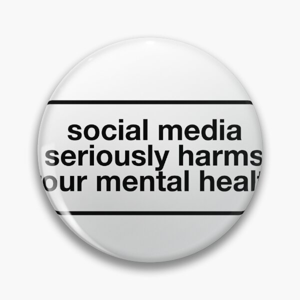 Item preview, social media seriously harms your mental health label designed and sold by flumadiddlee.