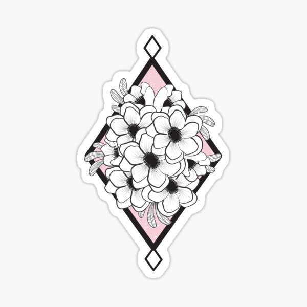 Pink Anemones Sticker
