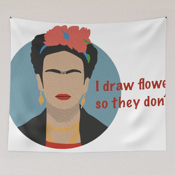 Item preview, Frida I Draw Flowers designed and sold by Pluto Studio.