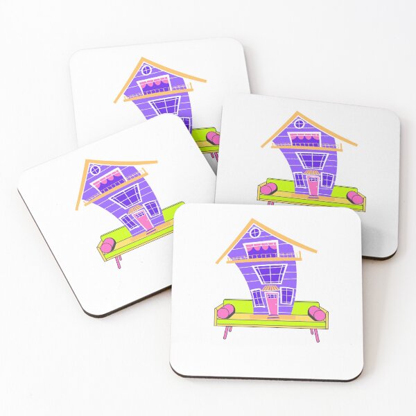 Item preview, Funny Purple House relaxing on the couch  designed and sold by conceptDVS.