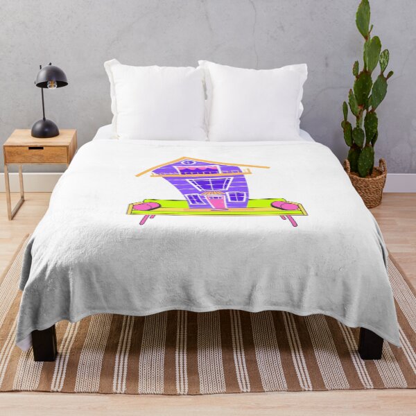 Item preview, Funny Purple House relaxing on the couch  designed and sold by conceptDVS.