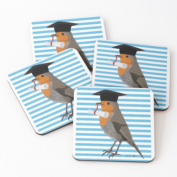 Item preview, Robin Graduates bird drawing Nature Animal gift women girls men designed and sold by jz-birds.