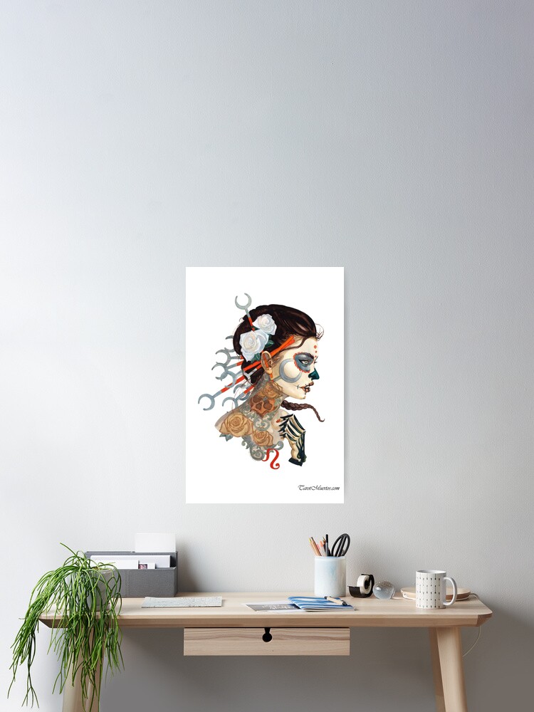 Thumbnail 2 of 3, Poster, Ten of Scepters - Diez de Cetros designed and sold by tarotmuertos.
