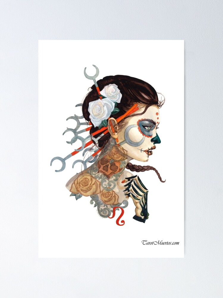 Thumbnail 1 of 3, Poster, Ten of Scepters - Diez de Cetros designed and sold by tarotmuertos.