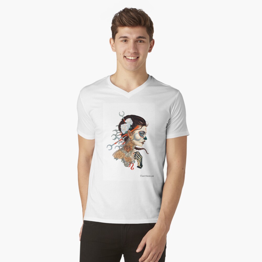 Item preview, V-Neck T-Shirt designed and sold by tarotmuertos.