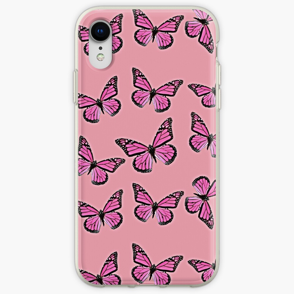 Pink Butterflies Iphone Case And Cover By Funhousejen Redbubble 8641