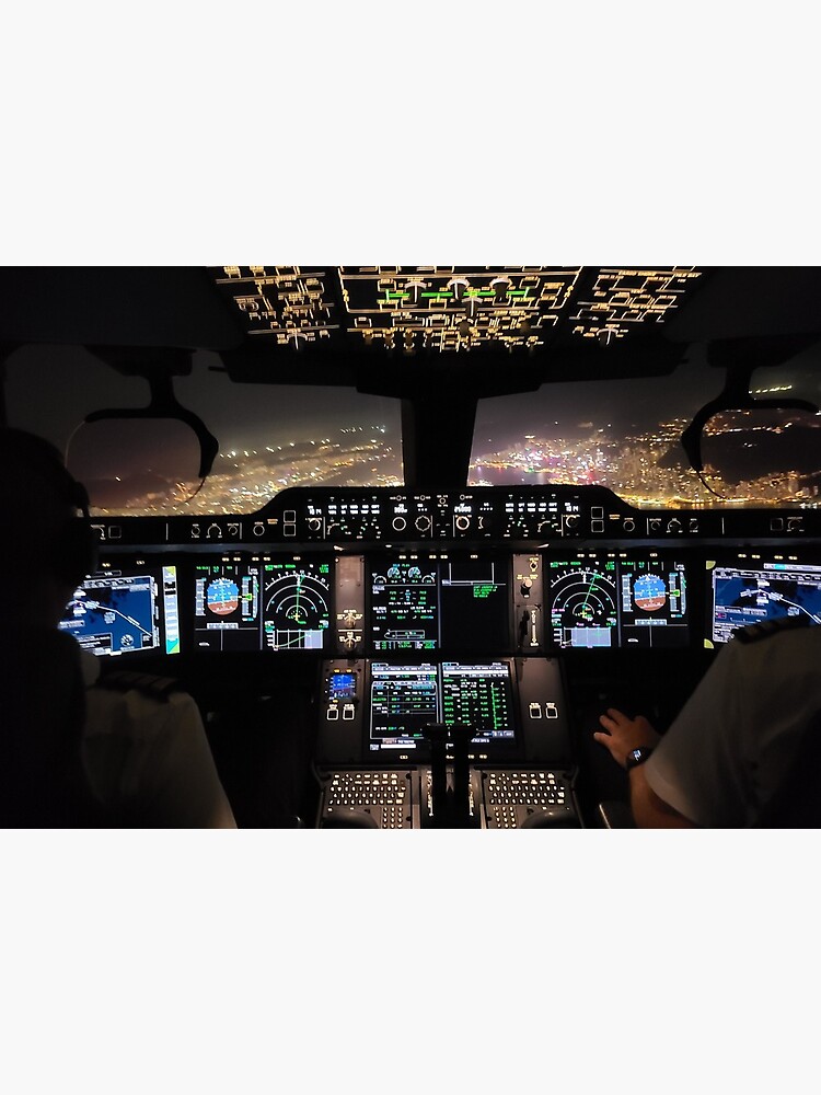 Airbus A350 -900 Cockpit out of Hong Kong by youngtimbits