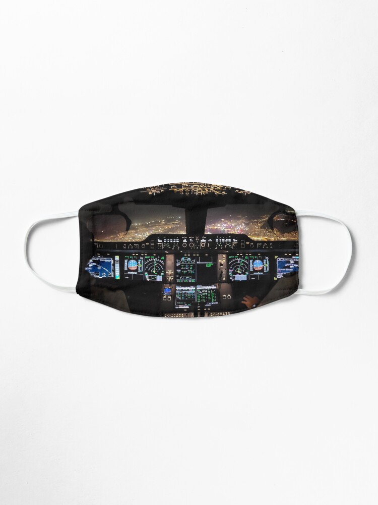 Alternate view of Airbus A350 -900 Cockpit out of Hong Kong Mask