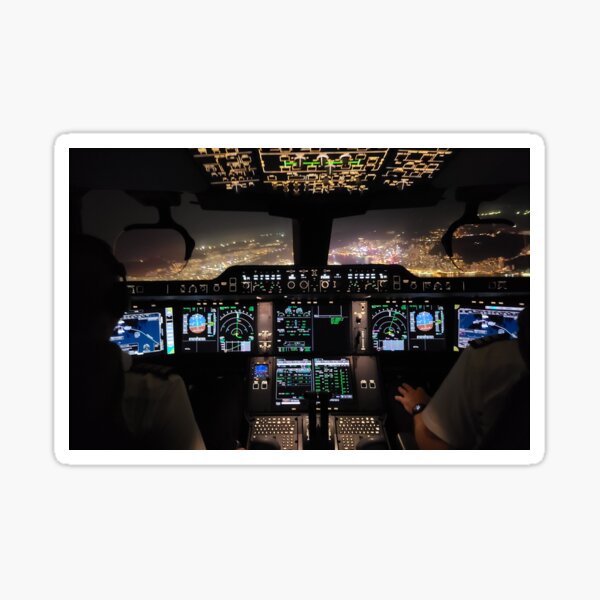 Airbus A350 -900 Cockpit out of Hong Kong Sticker