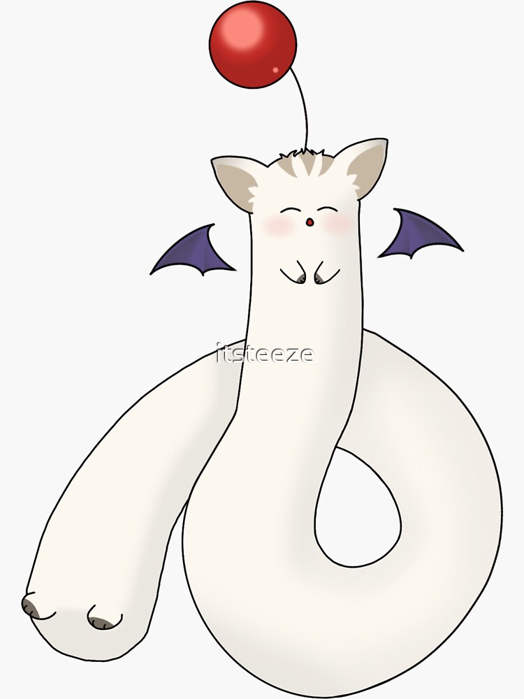 Final Fantasy Cursed Long Moogle” Sticker for Sale by itsteeze 