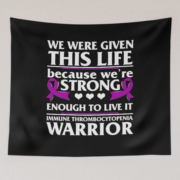 Item preview, Immune Thrombocytopenia Platelets ITP Awareness Strong Enough To Live This Life Warrior Purple Ribbon Support Gift designed and sold by Sifoustore.