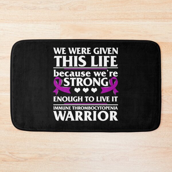 Item preview, Immune Thrombocytopenia Platelets ITP Awareness Strong Enough To Live This Life Warrior Purple Ribbon Support Gift designed and sold by Sifoustore.
