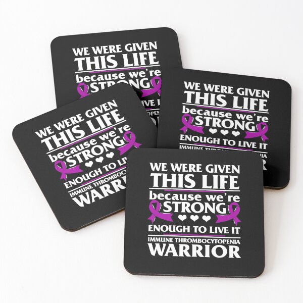 Item preview, Immune Thrombocytopenia Platelets ITP Awareness Strong Enough To Live This Life Warrior Purple Ribbon Support Gift designed and sold by Sifoustore.