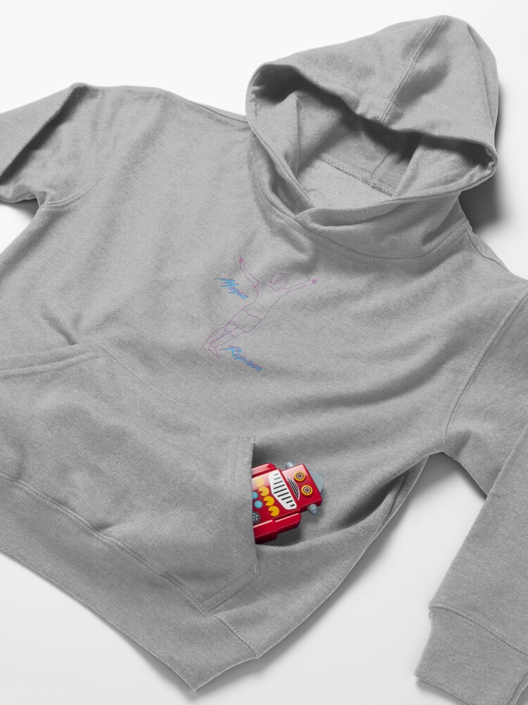 Alternate view of Megan Rapinoe Miami Vice Wave 80s 90s Style USWNT Kids Pullover Hoodie