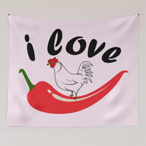 Item preview, i lOVE Chilli Chicken Funny  T-shirt for Chilly Chicken lover designed and sold by ZengoClub.