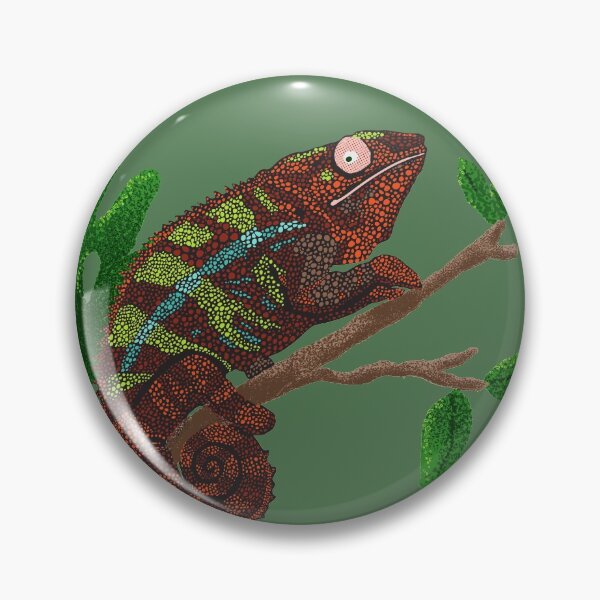 Item preview, Red Chameleon Lizard on a Branch designed and sold by vinpauld.