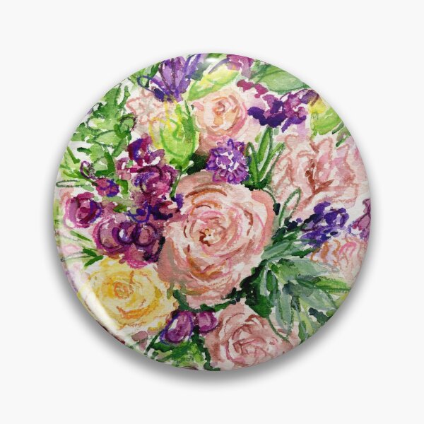 Item preview, Loose Purple and Pink Floral Bouquet designed and sold by Laura Jane Kirton.