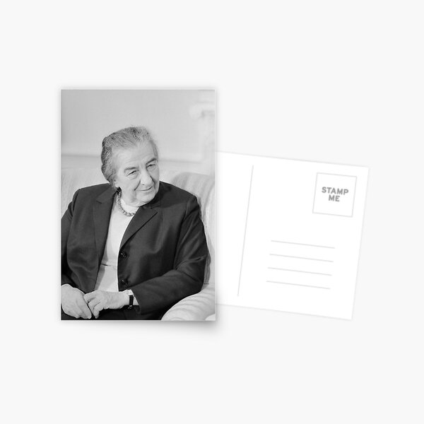 Golda Meir - israelischer Premierminister Postkarte