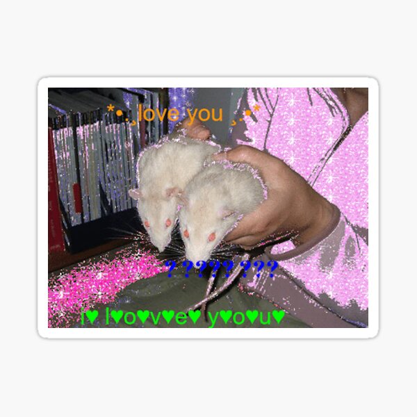 rats in love Sticker
