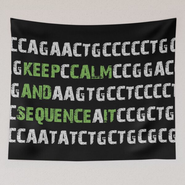 Item preview, Keep Calm and Sequence It - Bioinformatics Genome DNA Green Grey designed and sold by MoPaws.