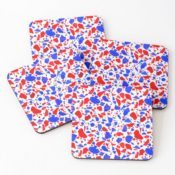 Item preview, Red, White and Blue Terrazzo Pattern designed and sold by Bumblefuzzies.