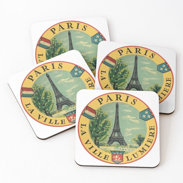 Item preview, Paris France Eiffel Tower Vintage Travel Decal designed and sold by hilda74.