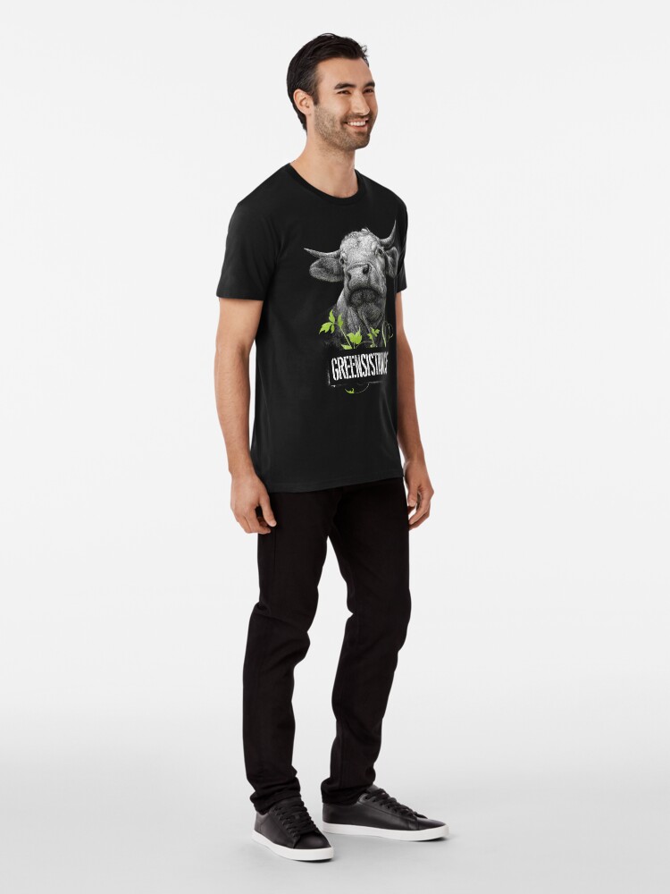 Thumbnail 3 von 6, Premium T-Shirt, GREENSISTANCE-KUH-FREIHEIT designt und verkauft von RolandStraller.