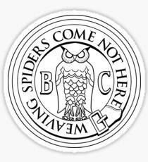 Bohemian Grove Owl Logo - Black & White Sticker