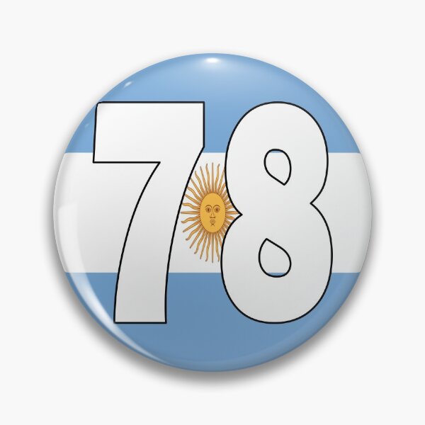 Item preview, Number 78 with Argentina flag on the background designed and sold by AllShirts21.