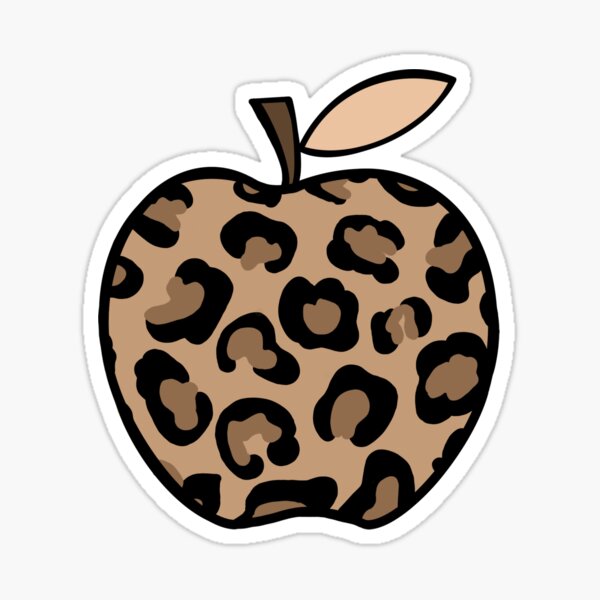 Teacher Stickers, 10 Leopard Print Printable PNG Files, Digital