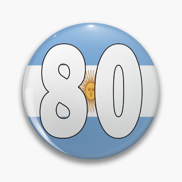 Item preview, Number 80 with Argentina flag on the background designed and sold by AllShirts21.
