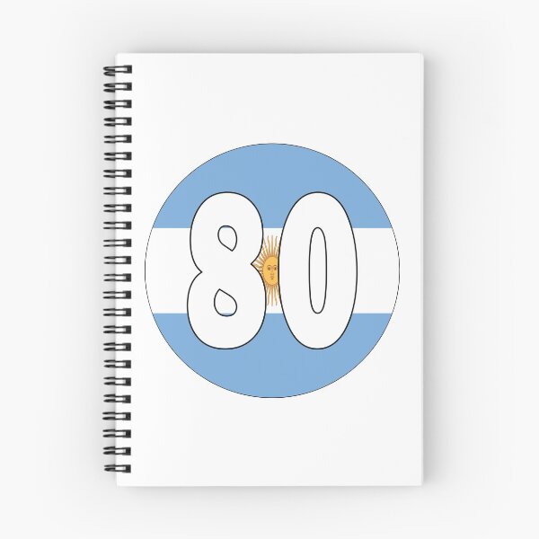 Item preview, Number 80 with Argentina flag on the background designed and sold by AllShirts21.