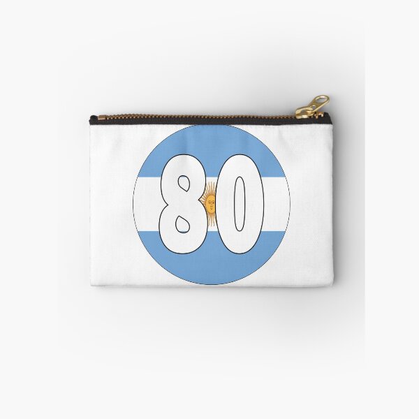 Item preview, Number 80 with Argentina flag on the background designed and sold by AllShirts21.