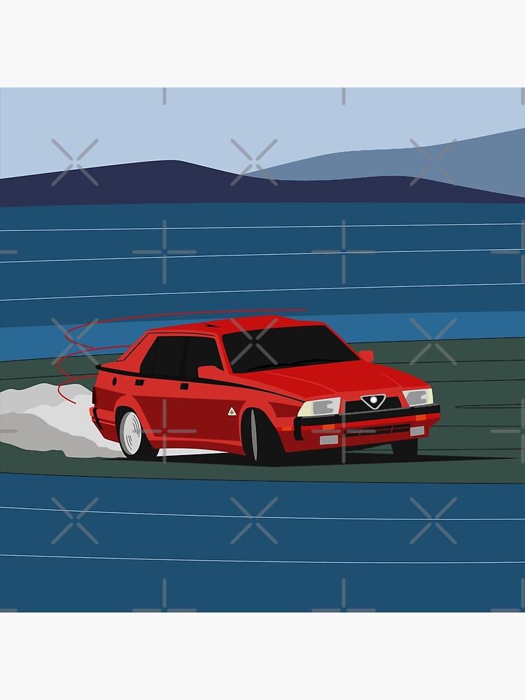 Thumbnail 2 of 2, Art Board Print, Alfa Romeo 75 designed and sold by Doug1234.