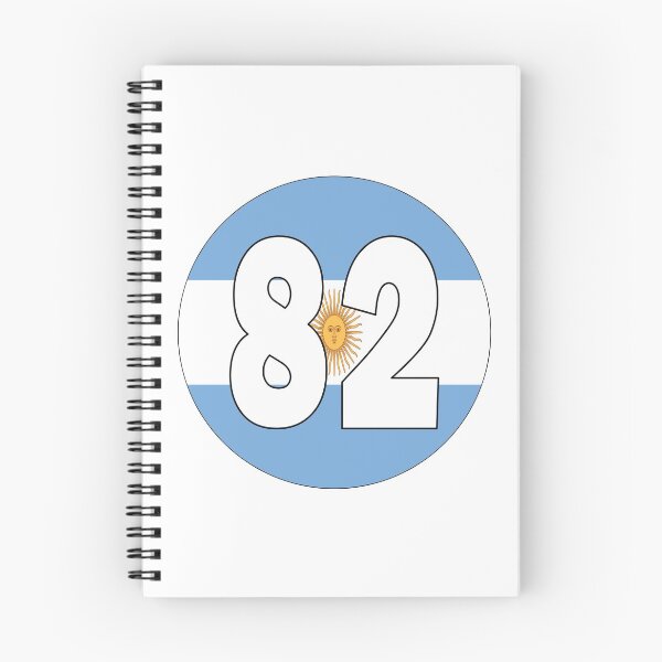 Item preview, Number 82 with Argentina flag on the background designed and sold by AllShirts21.