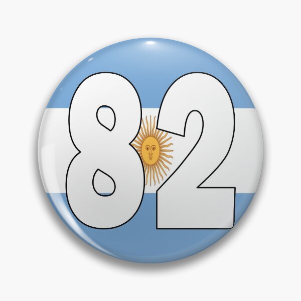 Item preview, Number 82 with Argentina flag on the background designed and sold by AllShirts21.
