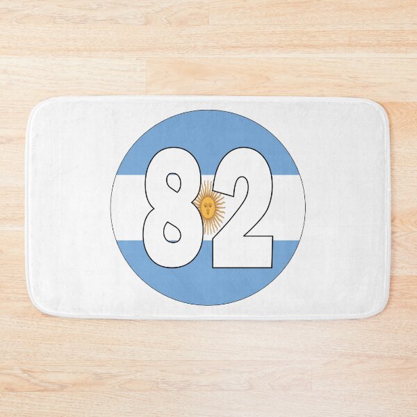 Item preview, Number 82 with Argentina flag on the background designed and sold by AllShirts21.