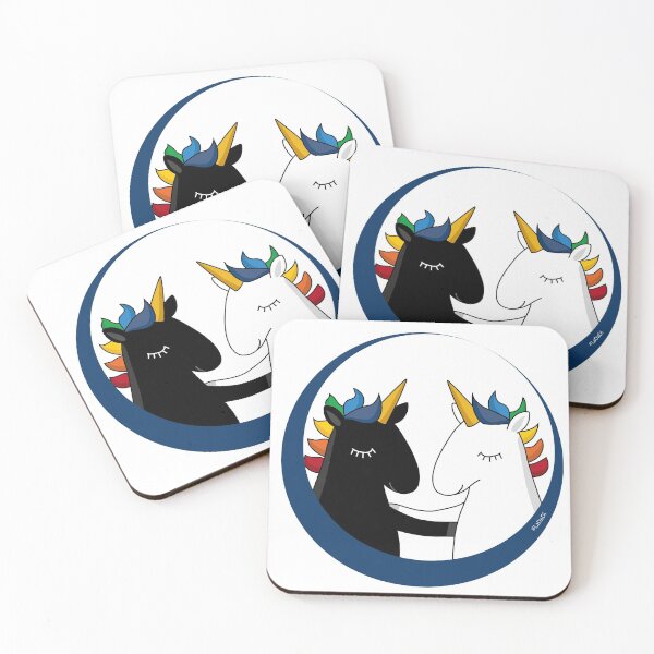 Item preview, black & white unicorn friends designed and sold by LaDaDi.