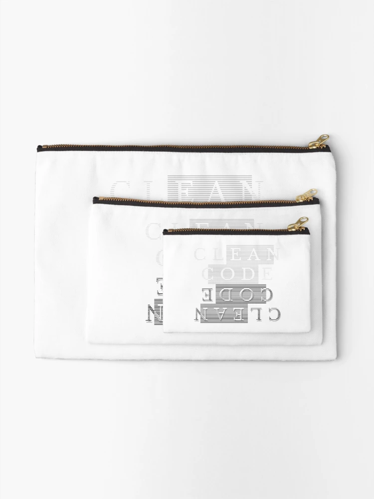 Thumbnail 2 of 4, Zipper Pouch, Clean Code designed and sold by cheeryscript.