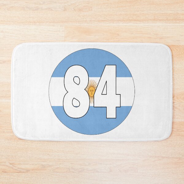 Item preview, Number 84 with Argentina flag on the background designed and sold by AllShirts21.