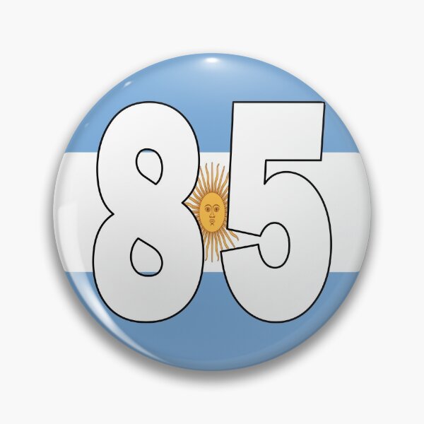 Item preview, Number 85 with Argentina flag on the background designed and sold by AllShirts21.