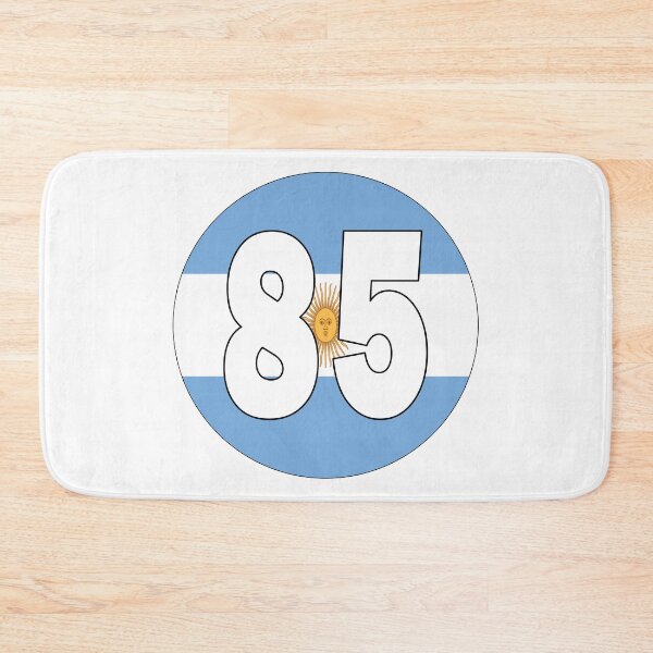 Item preview, Number 85 with Argentina flag on the background designed and sold by AllShirts21.