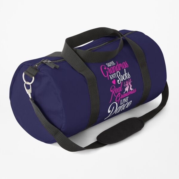 Line Dancing Some Grandmas Knit Socks Real Grandmas Line Dance Duffle Bag