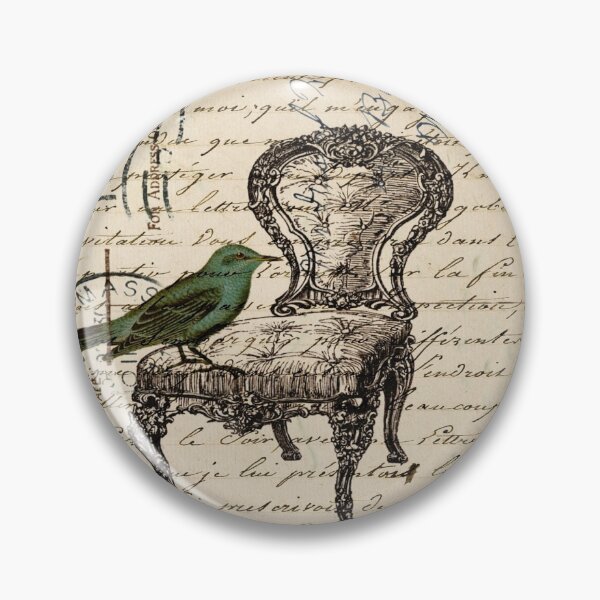 Item preview, cottagecore shabby chic vintage scripts french chair chandelier  designed and sold by LEILA ART SPACE.