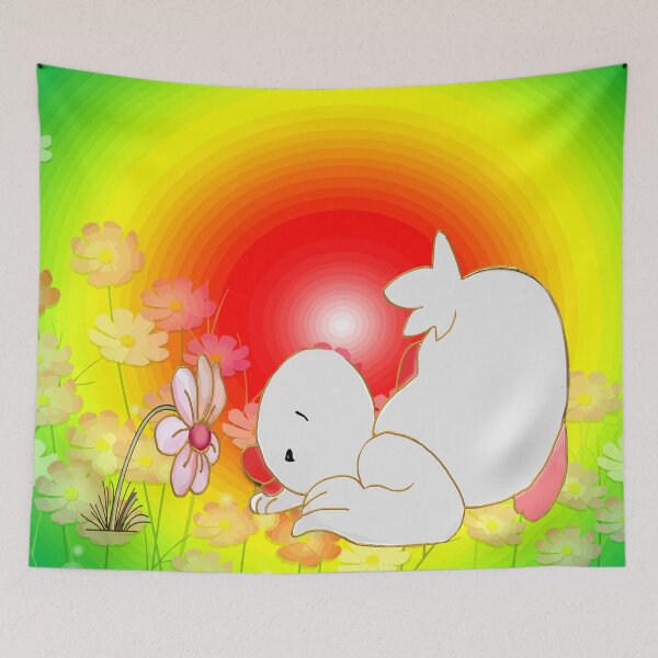 Item preview, Duckling smelling on a flower designed and sold by harietteh.