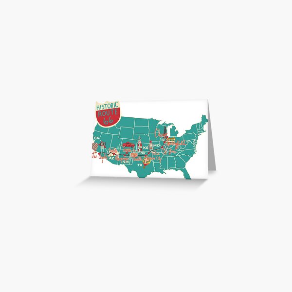 Item preview, Historic Route 66 Map designed and sold by jenbucheli.