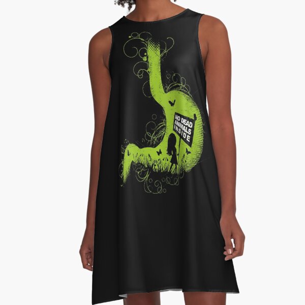 NO DEAD ANIMALS INSIDE (girlz) A-Linien Kleid