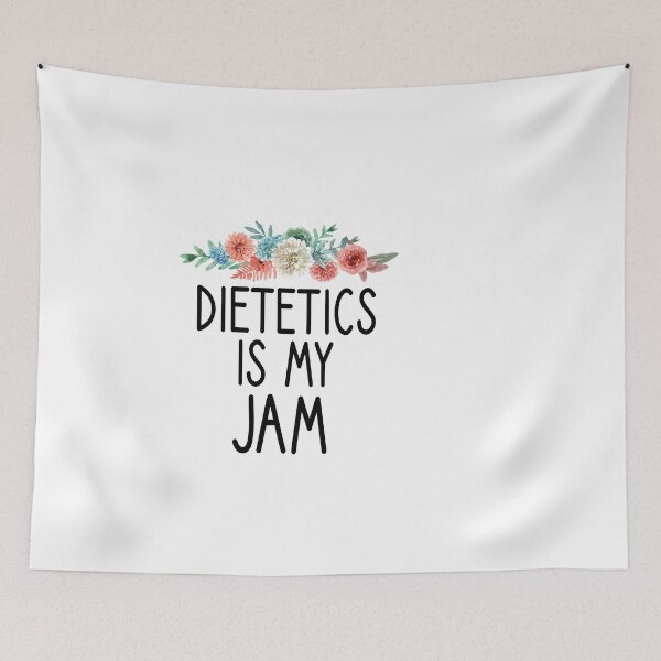 Item preview, Dietetics Is My Jam : Dietitian , Nutrition , Funny Nutrition Saying, Nutritionist, Nutrition Student,Gift For Her ,floral style idea design designed and sold by Chamssou.